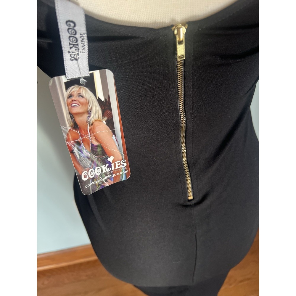 Cookies Clothing Co. Hawaii LBD Business Slip Dress Cocktail Zip Up Closure Sz S - Picture 5 of 9